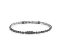 Bracciale catena tennis con zirconi neri 4mm