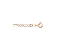 Bracciale Caviglia In Filo Figaro 2 Colori In Oro Giallo 9 Carati 10" 1,80g