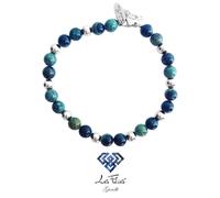 Bracciale, Cavigliera, Collana "Kambaba" in Pietra Naturale e Acciaio Inox