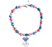 Bracciale, Cavigliera, Collana "Rodmur" in Pietra Naturale e Acciaio Inox