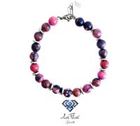 Bracciale, Cavigliera, Collana "Vena Nera" Pietra Naturale e Acciaio Inox