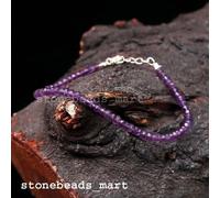 Bracciale/cavigliera con perline fatte a mano con rondelle di ametista...