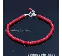 Bracciale/cavigliera gioielli perle taglio indiano sfaccettato rubino...