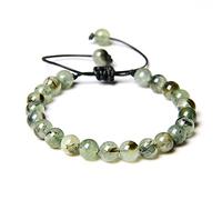 Bracciale Chakra, Bracciale In Pietra Naturale Prehnite Intrecciata Con Pietre Preziose, Braccialetto Di Amicizia Per Coppie, Braccialetto Regolabile Con Pietre Preziose Per Yoga Per Donne E Uomini