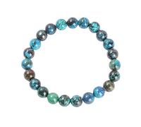 Bracciale Chakra, Braccialetti Di Pietra Azzurrite Naturale Bracciale Di Pietre Preziose Bracciale Di Cristallo Curativo Yoga Bracciale Rigido Chakra Braccialetto Gioielli Fatti A Mano Con Ciondoli
