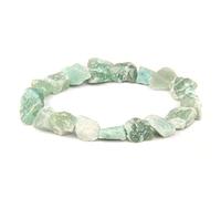 Bracciale Chakra Donna,Bracciale In Pietra Di Fluorite Verde Naturale Guarigione Irregolare Braccialetto Di Perline Di Cristallo Yoga Chakra Braccialetto Di Equilibrio Braccialetti Di Perline Elasti