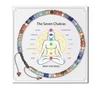 Bracciale Chakra Donna con Pietre Naturali, Braccialetto 7 Chakra Regolabile per Meditazione, Yoga, Reiki, Cristalli per Armonia ed Energia, Bracciale Pietre Naturali Donna, Idea Regalo Spirituale