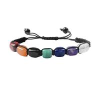 Bracciale Chakra - Gioielli yoga in cristallo naturale intrecciati con pietre a sette impulsi