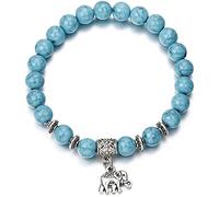 Bracciale Chakra Uomo Donna Lega Elefante Pietra naturale Lava Beads Braccialetto a filo Braccialetti per Yoga Fashion Processed