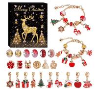 Bracciale Charm Avvento Accessorio Fai Da Te Per Creare Gioielli Con | 24 Giorni di Countdown fino a Natale Per Donne Ragazze Fidanzata Ragazze Compleanno Festa Capodanno 2026 Regali