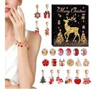 Bracciale Charm Countdown di Natale Accessorio Fai Da Te Per Creare | Calendario Countdown 24 Giorni Dicembre per Figlia Donne Ragazze Compleanno Vacanze 2026 Regali Festa Fa