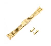 Bracciale cinturino cinturino in acciaio inossidabile 316L 18MM 19MM 20MM adatto for Seiko 5 (Color : Gold, Size : 19mm)