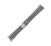Bracciale cinturino cinturino in acciaio inossidabile 316L 18MM 19MM 20MM adatto for Seiko 5 (Color : Silver, Size : 20mm)