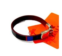 BRACCIALE CINTURINO GALLO Unisex bracelet pelle RIGHE 4 VARIANTI Navy Mora Fuxia