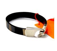 BRACCIALE CINTURINO GALLO Unisex bracelet pelle RIGHE 4 VARIANTI Navy Mora Fuxia