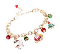 Bracciale Ciondolo Babbo Natale Bracciale a Catena Donna Ragazze Festa di Nozze Practical