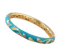 Bracciale Cloisonné E Strass Braccialetto Rigido Donna Vintage Lacca
