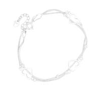 Bracciale Collana Con Cuore Pendente, Bracciali In Argento Gioielli A Forma Di Cuore, Bracciali Doppio Spessore Gioielli Eleganti Regali Festa