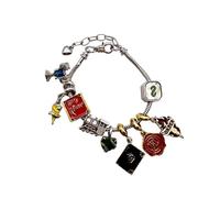 Bracciale Compatibile con Hogwarts con Charms a Colori Ordine della Fenice Coppa 3 Maghi Felix Felicis Diario Tom Riddle Gadget Accessori Donna Ragazza Idea Regalo Bambina Magia Fantasy Cosplay