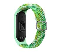 Bracciale compatibile con Mi Band 6 7 Cinturino elastico regolabile in nylon intrecciato Miband4 Miband 5 Cinturino Correa compatibile con Xiaomi Mi Band 4 3 5 6 7 ( Color : Colorful green , Size : Mi