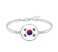 Bracciale Con Bandiera Della Corea Del Sud Per Uomini E Donne - Bracciale Da Polso Con Pietre Preziose Del Tempo Bracciale Regolabile Regolabile Personalizzato Accessori Regalo Di Gioielli Patriotti