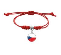 Bracciale Con Bandiera Della Repubblica Ceca, Fatto A Mano, Intrecciato, Con Bandiera Nazionale, Regolabile, A Forma Di Coda, Souvenir, Gioiello Intrecciato Originale Per Uomo, Donna, Coppia, Regalo,