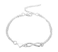 Bracciale con ciondoli a forma di cuore dell'amore, gioielli dell'amicizia con fascino a cuore | Braccialetti dell'amicizia durevoli portatili Regali di gioielli per donna