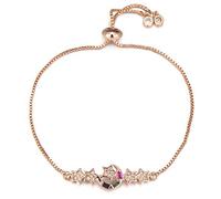 Bracciale con Ciondolo Lady Lover Luna e Stella Bracciale con cursore a Catena con zirconi cubici Gioielli per Feste di Nozze