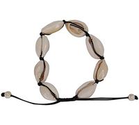 Bracciale con Conchiglia in Metallo ciprea Bracciali con Cordino Intrecciato Conchiglia Braccialetti con Involucro di Conchiglia Chic da Spiaggia per Donna,Bianco Nice