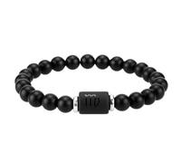 Bracciale con Dodici Costellazioni, Segni Zodiacali, Braccialetto Spirituale, 8 Mm, In Pietra Nera Satinata Naturale, Braccialetto Elastico per Donne E Uomini, Regalo Di Compleanno per La Vergine