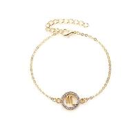Bracciale Con Dodici Segni Zodiacali Dello Scorpione Bracciale Con Diamanti - Bracciale Con Ritaglio Rotondo Alla Moda, Ariete Toro Gemelli Cancro Leone Segno Zodiacale Gioielli Regalo Per Coppie Di