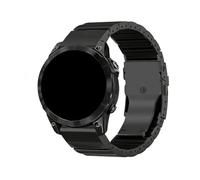 Bracciale con fascia in silicone al titanio da 22mm 26mm for Garmin Fenix 8 7X 7 6X 6 Pro 5X 5 Plus Instinct Tactix8 7pro cinturino in metallo(Black+Black,26mm)