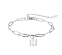 Bracciale con fiore di Barcellona - Panot acciaio inox regolabile, souvenir di Barcellona, regalo originale per donna o ragazza, 17- 22 cm, Acciaio inossidabile