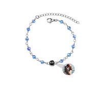 Bracciale con foto personalizzata, bracciale di proiezione personalizzato con foto dentro, bracciale di perline con foto, bracciale di proiezione personalizzato con foto a cerchio per donne