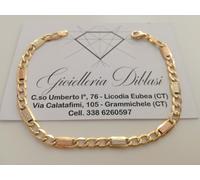 BRACCIALE CON I TRE COLORI DELL'ORO GIALLO, BIANCO E ROSSO (18 KT 750%)