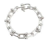 Bracciale con Lettera a Forma di U in Argento Sterling S925 da Donna Bracciale in Argento Sterling con Lettera Rosa Color Oro da Uomo e da Donna
