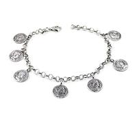 Bracciale con Monete Sesterzi Romani in Argento 925 Argento