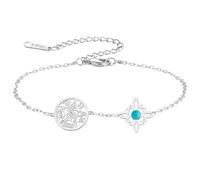 Bracciale con nodo della strega e pentacolo del tetragrammo, regolabile, con nodo celtico e ciondolo turchese, nome di Dio, protezione stregoneria, gioiello pagano, per donne e uomini