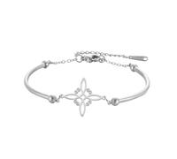 Bracciale con nodo delle streghe Nodo celtico Tripla Dea Cavigliera Nudo De Bruja Buona fortuna Triquetra Trinità Amuleto Wiccan Gioielli Regali irlandesi per streghe (nodo stregato 1 argento 3)