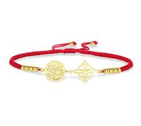 Bracciale con nodo di strega Tetragrammaton pentagramma nodo celtico ciondolo nome di Dio corda intrecciata regolabile protezione della stregoneria gioielli pagani per uomo e donna (Stringa di G-R)