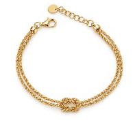 Bracciale con Nodo legame d'amore in Argento 925 Dorato Multifilo gioiello da uomo e donna elegante unisex