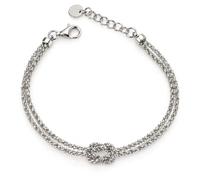 Bracciale con Nodo legame d'amore in Argento 925 rodiato Multifilo gioiello da uomo e donna elegante unisex