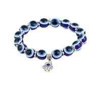 Bracciale con perle cattive occhi,Braccialetti cattivi occhi | Bracciale di moda per uomo,Braccialetti con ciondoli di benedizione di protezione, gioielli per braccialetto con perle di occhio blu per