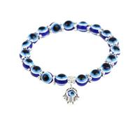 Bracciale con perle cattive occhi,Braccialetti cattivi occhi | Bracciale gioielli fortunati | Braccialetti di perle d'occhio blu, braccialetto portafortuna per la benedizione di protezione