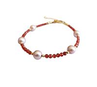 Bracciale con perle di granato del Mozambico e lavanda da 3-8 mm, forma rotonda e rondella, taglio liscio, lunghezza 7 pollici, chiusura placcata in oro regolabile, per uomo e donna | LK_STACK_08236