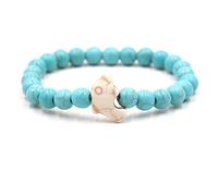 Bracciale con Perle di Perle di Dimensioni perfette - 19 cm, Perle di Malachite per Lui e per lei - 8 mm, Regalo di Moda Rubinetti per la casa