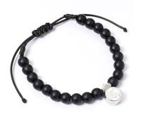 Bracciale Con Perle Nero Real Madrid FC, Regalo Di Compleanno Prodotto Ufficiale