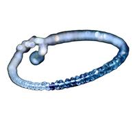 Bracciale con perle sfaccettate a forma di rondella da 3-3,5 mm, acquamarina e topazio blu di Londra, chiusura regolabile in argento placcato, lunghezza 7 pollici, per uomo e donna | LK_STACK_06966
