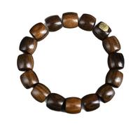 Bracciale Con Perline A Taglio Dritto In Legno Di Agar A Scacchi, Perline | Raro legno di agar a taglio dritto, intarsio di cinque sutra
