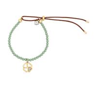 Bracciale con perline colorate e pendente quadrifoglio